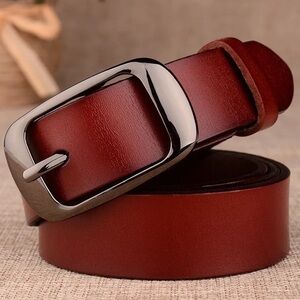 NEW Boutique Genuine Leather Belt, Reddish Brown, Sizes XS-M, XS-L, and L-3X